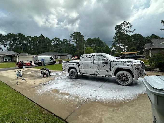 Freshly detailed vehicle along the Emerald Coast