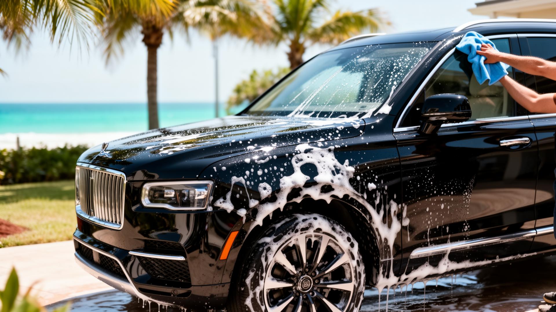 Freshly detailed vehicle along the Emerald Coast